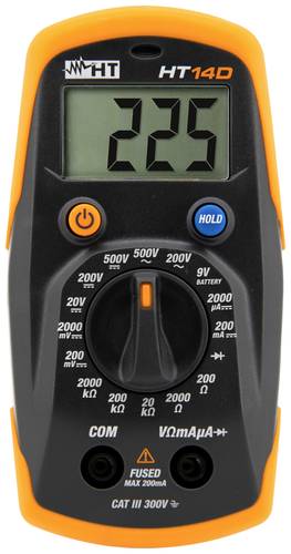 HT Instruments HT14D Hand-Multimeter digital CAT II 600 V, CAT III 300V Anzeige (Counts): 2000 von HT Instruments