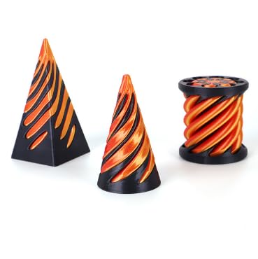 3 Pcs Impossible Cone, The Impossible Cone Pyramid Spirale Spielzeug, 3D Printed Spiral Cone Fidget Toy, Anxiety Relief Anti Stress Spielzeug, Desktop Dekorationen Spielzeug für Kinder Erwachsene Gesc von HTGWCG