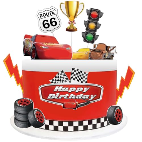 Cars Torte Topper 10 Stücke Tortendeko Kinder Cartoon, Auto Tortendeko Deko, Happy Birthday Cake Topper, Deko Torte, Kuchendeko Geburtstag fur Mädchen, Junge Cars Torte Topper 10 Stücke Tortendeko Kinder Cartoon, Auto Tortendeko Deko, Happy Birthday Cake Topper, Deko Torte, Kuchendeko Geburtstag fur Mädchen, Junge von HTGWCG