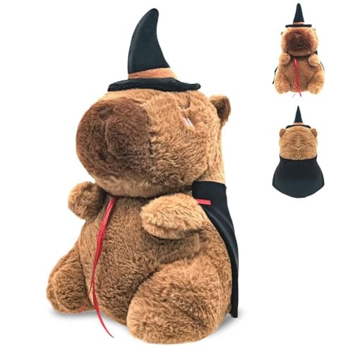 HTGWCG Capybara Kuscheltier, 23cm Magisches Capybara Plüschtier, mit Zauberhut & Umhang, Stofftier Capibara Geschenk, für Mädchen Jungen & Erwachsene Geschenk, Wohnzimmer-Deko HTGWCG Capybara Kuscheltier, 23cm Magisches Capybara Plüschtier, mit Zauberhut & Umhang, Stofftier Capibara Geschenk, für Mädchen Jungen & Erwachsene Geschenk, Wohnzimmer-Deko von HTGWCG