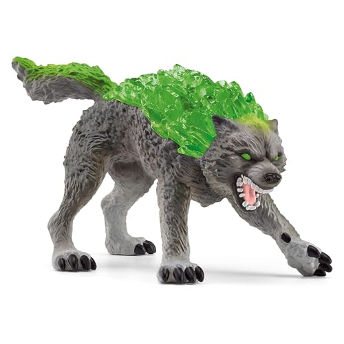 HTGWCG Granitwolf Figuren, Realistische Gefährliche Fantasy Monster Actionfigur, Mythische Wolfsfigur mit Realistischen Details, Creatures Spielfigur, Figuren ab 7 Jahren von HTGWCG