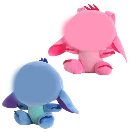 HTGWCG 2 PCS Plüschtier, 10cm Klein Weich Plüsch Puppe Figure Spielzeug,Anhänger Plüschtier,Blaue und rosa Plüschtiere,Geburtstag Geschenke für Kinder Babys von HTGWCG