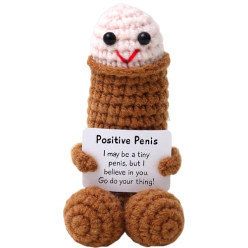 HTGWCG Pocket Hug Positive, Lustige Kreative Niedliche Strickmuster, Lustige Geschenk, Anti-Stress Geschenke, Witziges Positive Geschenk, Zimmer Büro Dekorationen, Party Geschenk Dekoration von HTGWCG