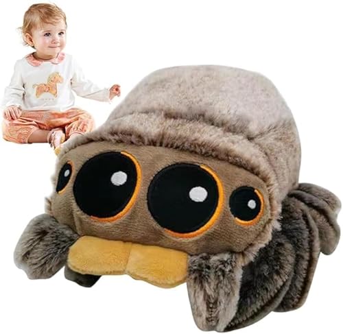 Small Stuffed Animal Plush Doll, 16 x 12CM Cuddly Toy, Funny Soft Plush Spider Cute Doll with Big Eyes and Spider, Gift Halloween for Adults and Children, Grey Small Stuffed Animal Plush Doll, 16 x 12CM Cuddly Toy, Funny Soft Plush Spider Cute Doll with Big Eyes and Spider, Gift Halloween for Adults and Children, Grey von HTGWCG