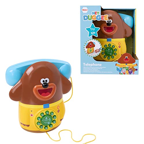 Hey Duggee Interaktives Kinder Telefon Spielzeug | Baby Spielzeug mit Rollen | Hey Duggee und die Eichhörnchen Kinderspielzeug für Kleinkinder | Interaktives Geschenk | Kinder ab 18+ M von HTI