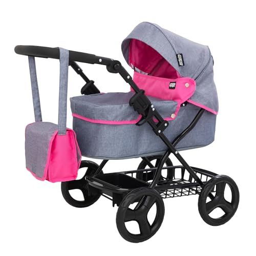 Mamas & Papas Ultima Kinderwagen | Inklusive passender Wickeltasche | Kinderwagen in Anthrazit und Pink | Kinder-Reisesystem mit verstellbarem Verdeck | Kinderwagen- und Kinderwagen-Spielzeug | 3 + von HTI