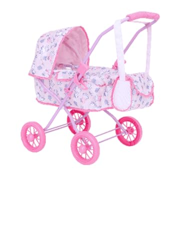 Peppa Pig Klassischer Puppenwagen mit Tasche, zusammenklappbar, Höhe 57 cm (Deqube 931PEPA3939) von HTI