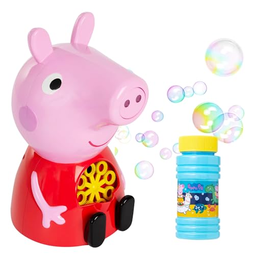 Peppa Pig Seifenblasenmaschine | Seifenblasenmaschine | Bonus Seifenblasenlösung | Perfektes lustiges Outdoor-Spielzeug & Indoor-Spielzeug | Peppa Pig Haus auf dem Hügel Spielzeug | ab 3 Jahren von HTI