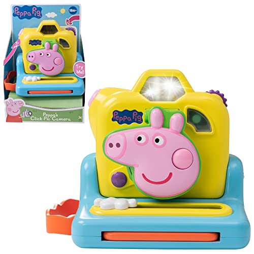 Peppa Wutz Sofortbild Kinderkamera | Interaktive Kinder Kamera | Peppa Wutz Spiel Kamera | Licht- und Tonspielzeug | Buntes Pop-Out-Sofortbildkamera-Foto | Kamera Kinder geeignet ab 18 Monaten von HTI