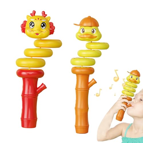 2PCS Schlangen Spielzeug, Schwingendes Schlangenpfeifen Spielzeug, Tier Pfeifen für Kinder Entzückende Vogelpfeifen Musikinstrument, Spielzeug für die Früherziehung für Kinder von HTKL