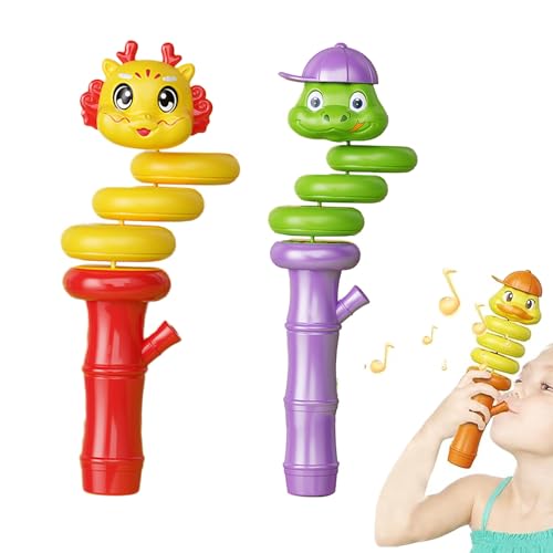 2PCS Schlangen Spielzeug, Schwingendes Schlangenpfeifen Spielzeug, Tier Pfeifen für Kinder Entzückende Vogelpfeifen Musikinstrument, Spielzeug für die Früherziehung für Kinder von HTKL