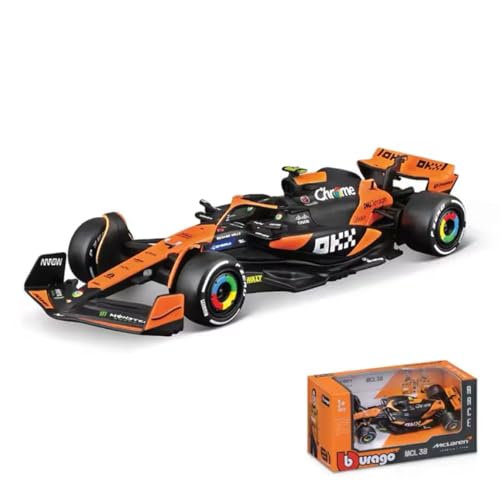 BBURAGO- McLaren F1 MCL 38 2024#4 (Norris) -1:43, Farbe Orange, 4893993382149 von Bburago