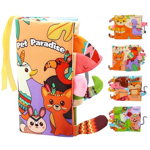 HTRTRR Baby Stoffbuch mit Tieren 3D – Lernbuch ab 0 6 12 Monate für Babys Kleinkinder – Weiches Bilderbuch mit Tiermotiven, Fühlbuch & Spielzeug zur frühkindlichen Entwicklung HTRTRR Baby Stoffbuch mit Tieren 3D – Lernbuch ab 0 6 12 Monate für Babys Kleinkinder – Weiches Bilderbuch mit Tiermotiven, Fühlbuch & Spielzeug zur frühkindlichen Entwicklung von HTRTRR