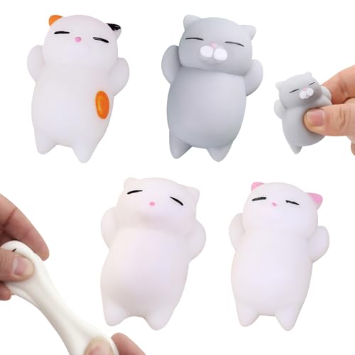 HTTDSLF Squishy Mochi Squishy Squishy Toys Squeeze Spielzeug, Stress Relief Squeeze Katze Squishy Stressabbau Spielzeug Squeeze Toy, Fufu Squishy Stress Spielzeug, Fidget Spielzeug Freunde und Familie von HTTDSLF