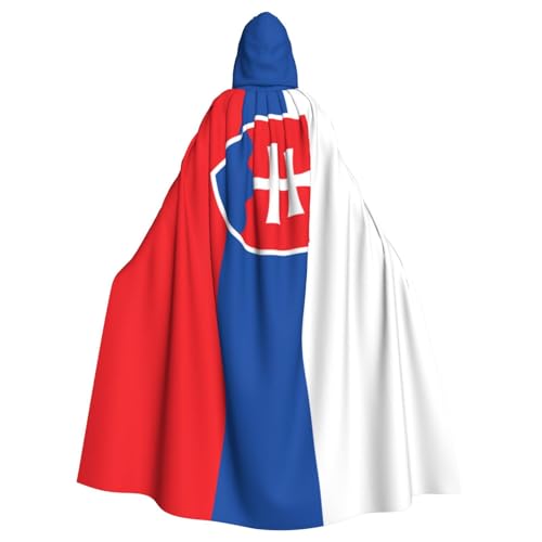 Eleganter Kapuzenumhang mit der Flagge der Slowakei für Halloween, Karneval, Mottopartys, Cosplays, Erwachsene, Unisex von HTTUP