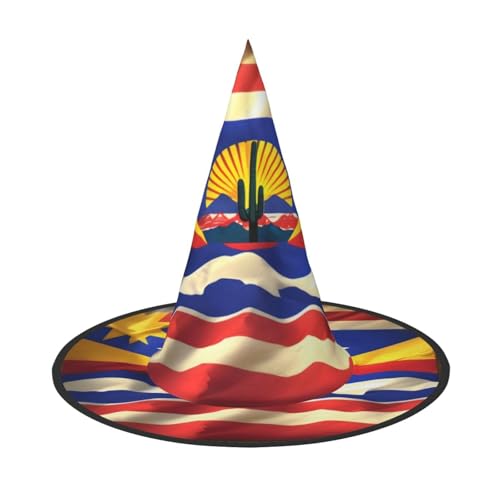 HTTUP Arizona Flaggen-Standarddruck Stylischer Vintage Hut Karneval Halloween Hut Erwachsene Kostüm Zubehör Mottopartys von HTTUP