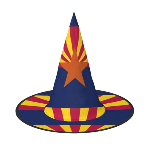 HTTUP Arizona State Flag Print Lustige Halloween Hüte Hexenhüte für Männer Frauen Halloween Partys Kostüm Events von HTTUP