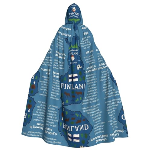 HTTUP Finnlandkarte mit verschiedenen Feat-Aufdruck, Erwachsene, passend für Halloween, Ganzkörperumhang, Unisex, Mittelalter-Kostüm, Cosplay-Kostüm HTTUP Finnlandkarte mit verschiedenen Feat-Aufdruck, Erwachsene, passend für Halloween, Ganzkörperumhang, Unisex, Mittelalter-Kostüm, Cosplay-Kostüm von HTTUP