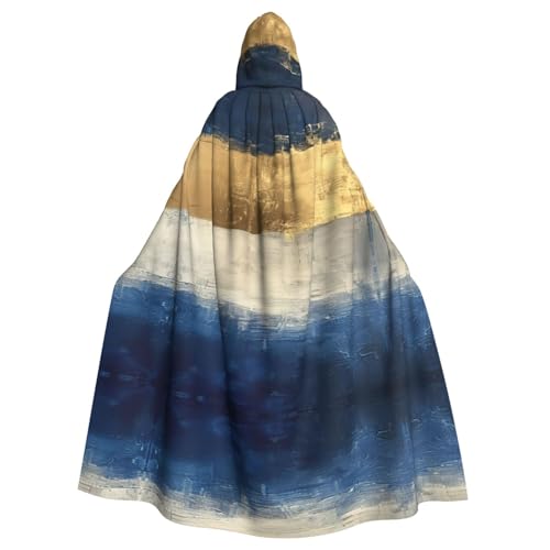HTTUP Goldfarbener, blau-weißer Aufdruck, für Erwachsene, passend für Halloween, Ganzkörperumhang, Unisex, mittelalterliches Cosplay-Kostüm HTTUP Goldfarbener, blau-weißer Aufdruck, für Erwachsene, passend für Halloween, Ganzkörperumhang, Unisex, mittelalterliches Cosplay-Kostüm von HTTUP