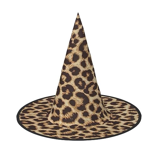 HTTUP Leopardenmuster Druck Stilvolle Vintage Hut Karneval Halloween Hut Erwachsene Kostüm Zubehör Mottopartys von HTTUP