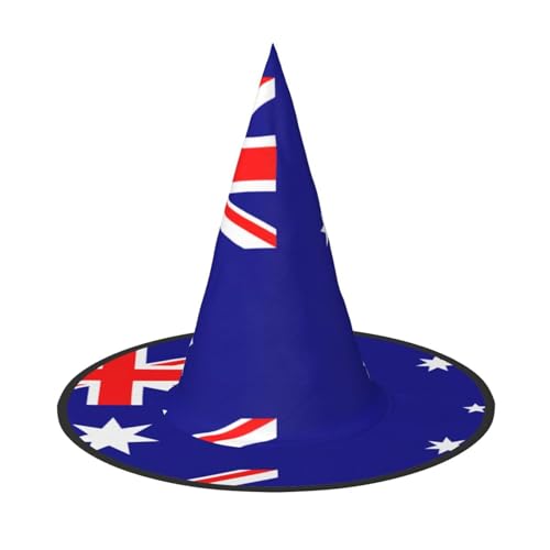 HTTUP Lustiger Halloween-Hut mit australischer Flagge, Hexenhüte für Männer, Frauen, Halloween-Partys, Kostüme, Events von HTTUP