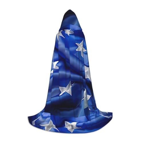 Halloween-Kapuzenumhang mit blauer Honduras-Flagge, Cosplay, Umhang und Hexenumhang – Unisex, Halloween-Kapuzenumhang von HTTUP