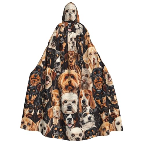 Kapuzenumhang mit Hundemuster, Unisex, für Erwachsene, Halloween, Weihnachten, Karneval, Mottopartys, Cosplay-Kostüm Kapuzenumhang mit Hundemuster, Unisex, für Erwachsene, Halloween, Weihnachten, Karneval, Mottopartys, Cosplay-Kostüm von HTTUP