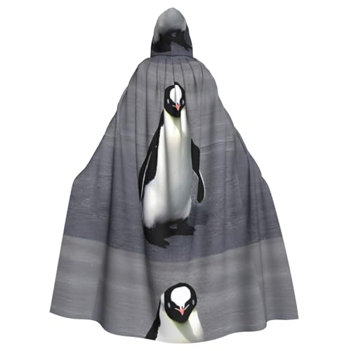 Niedlicher Pinguin-Druck, Eleganz, Kapuzenumhang für Halloween, Karneval, Mottopartys, Cosplays, Erwachsene, Unisex von HTTUP