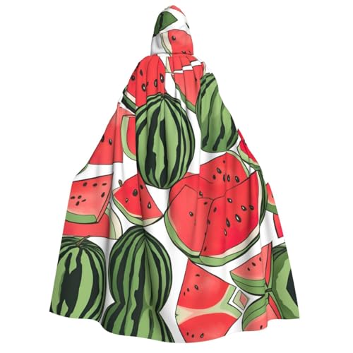 Roter Wassermelonen-Druck, mit Kapuze, Unisex, für Erwachsene, Umhang, Halloween, Weihnachten, Karneval, Mottopartys, Cosplay, Kostüm Roter Wassermelonen-Druck, mit Kapuze, Unisex, für Erwachsene, Umhang, Halloween, Weihnachten, Karneval, Mottopartys, Cosplay, Kostüm von HTTUP
