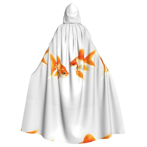 Süßer Goldfisch-Druck, Eleganz, Kapuzenumhang für Halloween, Karneval, Mottopartys, Cosplays, Erwachsene, Unisex von HTTUP