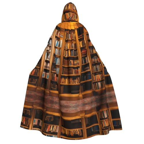 Umhang mit Bücher-Aufdruck, mit Kapuze, Unisex, Erwachsene, Halloween, Weihnachten, Karneval, Mottopartys, Cosplay, Kostüm Umhang mit Bücher-Aufdruck, mit Kapuze, Unisex, Erwachsene, Halloween, Weihnachten, Karneval, Mottopartys, Cosplay, Kostüm von HTTUP