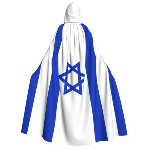 Umhang mit Israelischer Flagge, Unisex, Kapuzenumhang, Halloween, Karneval, Vampir, Cosplay, Umhang mit Kapuze von HTTUP