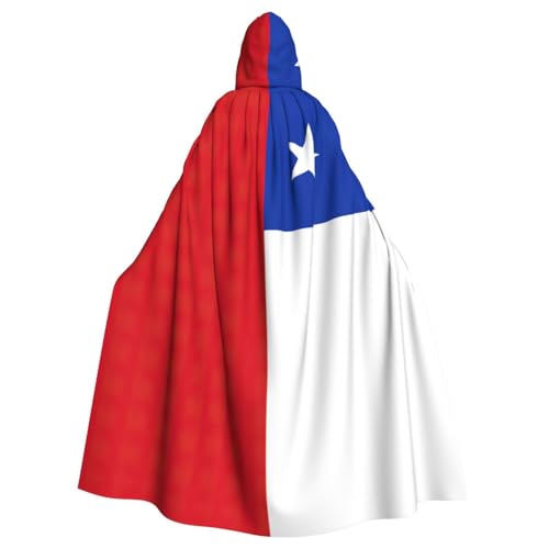 Umhang mit Kapuze für Damen und Herren, Motiv: Flagge von Chile, für Karneval, Cosplay, Partys von HTTUP