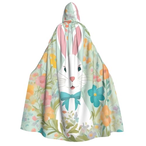 Umhang mit Osterhasen-Blumendruck, Unisex, für Erwachsene, Halloween, Weihnachten, Karneval, Mottopartys, Cosplay-Kostüm Umhang mit Osterhasen-Blumendruck, Unisex, für Erwachsene, Halloween, Weihnachten, Karneval, Mottopartys, Cosplay-Kostüm von HTTUP