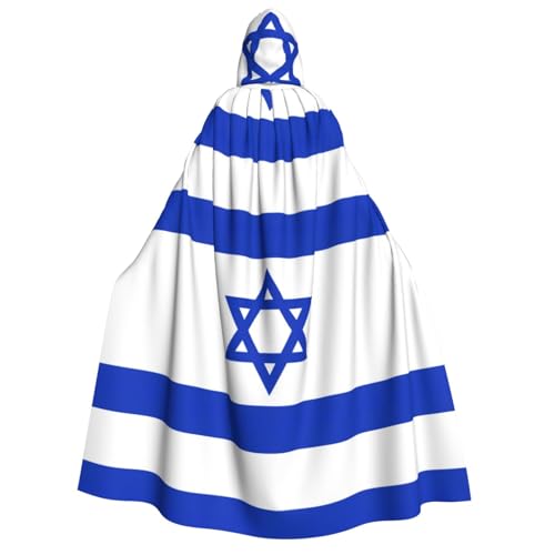 Umhang mit israelischer Flagge, vielseitiger Kapuzenumhang, Uni, Kostüm, Karneval, Umhang, Geschenke, Cosplay, Themen-Events von HTTUP