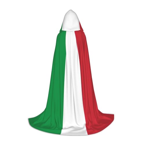 Umhang mit italienischer Flagge, mit Kapuze, für Halloween, Dekoration, Karneval, Cosplay, Mottopartys von HTTUP