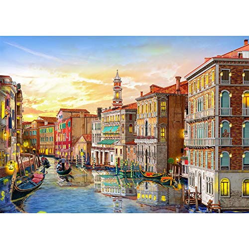 1000 Pieces Puzzle für Adults und Children from 14 Years,Venedig-Kanal-Thema, Puzzle-Geschenke für Erwachsene und Kinder von HUADADA