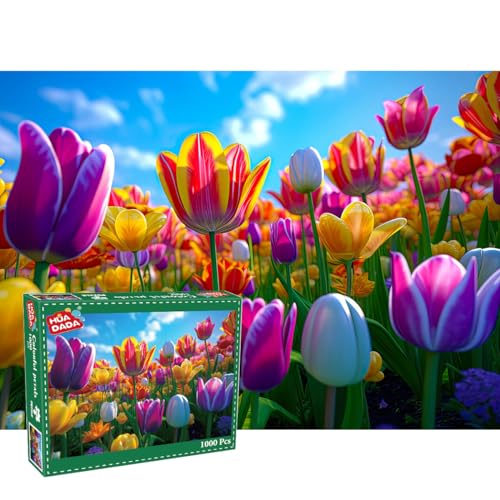 1000 Teile Puzzle, Puzzles für Erwachsene und Kinder ab 14 Jahren,High Difficulty Familienpuzzlespiel, Colorful Petals Puzzle Ist EIN Tolles Geschenk für Erwachsene von HUADADA