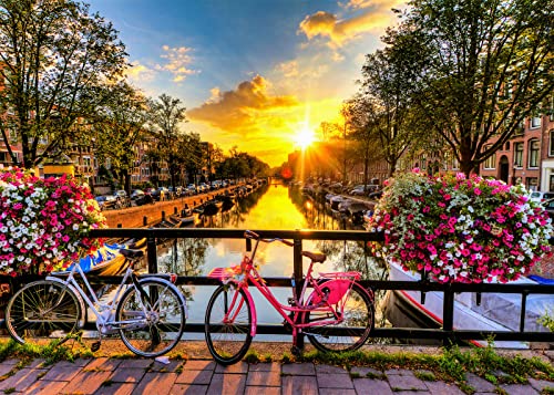 Amsterdam Sunrise Puzzle 1000 Teile Erwachsene Netherlands Landschaft Erwachsene 1000 Teile Puzzles Geschenkideen von HUADADA