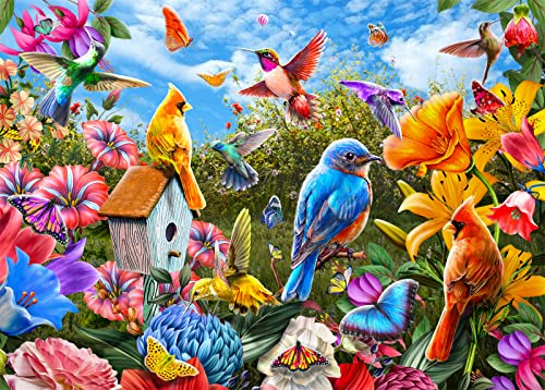 Birds and Flowers Puzzle 1000 Teile Erwachsene Landschaft Erwachsene 1000 Teile Puzzles Geschenkideen von HUADADA