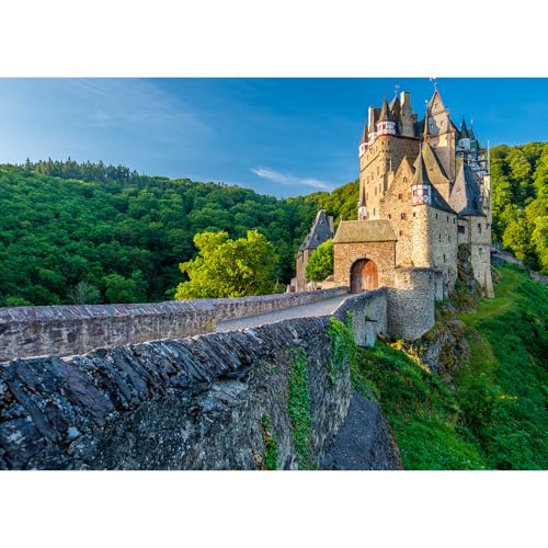 HUADADA Puzzle 1000 Teile, Puzzle Erwachsene, 1000 Teile Puzzle für Erwachsene und Kinder, Impossible Puzzle, Puzzle-Geschenk, Clevere Rätsel, Puzzle Farbenfrohes, Puzzle mit Burg Eltz-Motiv von HUADADA