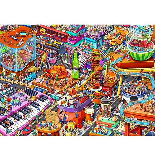 HUADADA Puzzle 1000 Teile, Puzzle Erwachsene, 1000 Teile Puzzle für Erwachsene und Kinder, Impossible Puzzle, Puzzle-Geschenk, Clevere Rätsel, Puzzle Farbenfrohes, Puzzle mit Miniatur Wunderland-Motiv von HUADADA