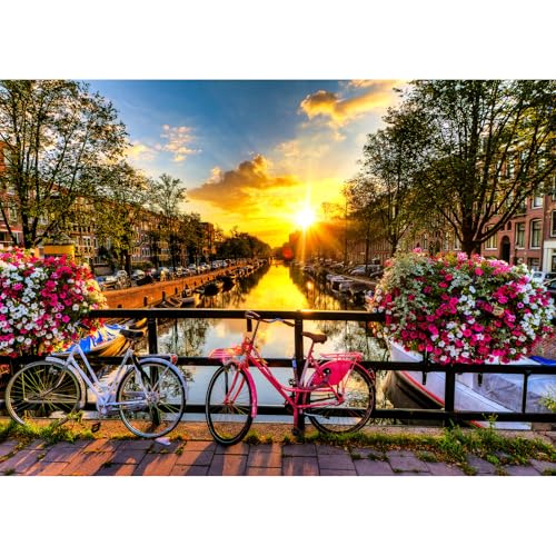 HUADADA Puzzle 1000 Teile, Puzzle für Erwachsene, Impossible Puzzle, Geschicklichkeitsspiel für die ganze Familie,Puzzle Farbenfrohes,Puzzle-Geschenk,Fahrräder in Amsterdam HUADADA Puzzle 1000 Teile, Puzzle für Erwachsene, Impossible Puzzle, Geschicklichkeitsspiel für die ganze Familie,Puzzle Farbenfrohes,Puzzle-Geschenk,Fahrräder in Amsterdam von HUADADA