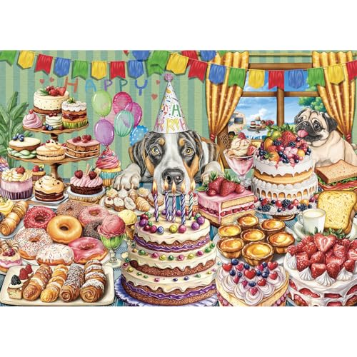 HUADADA Puzzle 1000 Teile-Puzzle 1000 Teile Erwachsene Klassische Puzzles Geschenk-Hundegeburtstagsparty HUADADA Puzzle 1000 Teile-Puzzle 1000 Teile Erwachsene Klassische Puzzles Geschenk-Hundegeburtstagsparty von HUADADA