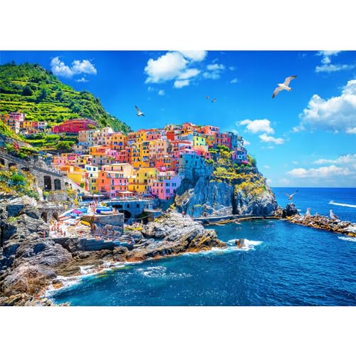 HUADADA Puzzle 1000 Teile für Erwachsene, Impossible Geschicklichkeitsspiel für Die Ganze Familie, Farbenfrohes Cinque Terre-Motiv - Puzzle-Geschenk HUADADA Puzzle 1000 Teile für Erwachsene, Impossible Geschicklichkeitsspiel für Die Ganze Familie, Farbenfrohes Cinque Terre-Motiv - Puzzle-Geschenk von HUADADA