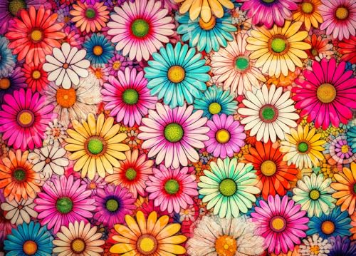 HUADADA Puzzle für Erwachsene, 1000 Teile, Blütenblatt mit Poster, perfekt mit Buchstaben auf der Rückseite, kein Staub, Heimdekoration, Geburtstagsparty, Geschenk, Spielzeug für Männer, Frauen HUADADA Puzzle für Erwachsene, 1000 Teile, Blütenblatt mit Poster, perfekt mit Buchstaben auf der Rückseite, kein Staub, Heimdekoration, Geburtstagsparty, Geschenk, Spielzeug für Männer, Frauen von HUADADA