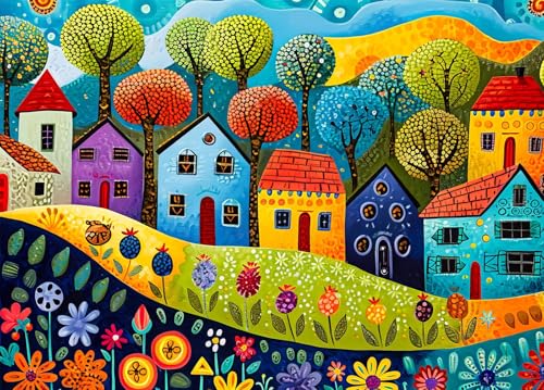 HUADADA Puzzle für Erwachsene, 1000 Teile, Häuser mit Poster-Interlock, perfekte Buchstabe auf der Rückseite, kein Staub, Heimdekoration, Geburtstagsparty, Geschenk, Spielzeug für Männer, Frauen HUADADA Puzzle für Erwachsene, 1000 Teile, Häuser mit Poster-Interlock, perfekte Buchstabe auf der Rückseite, kein Staub, Heimdekoration, Geburtstagsparty, Geschenk, Spielzeug für Männer, Frauen von HUADADA