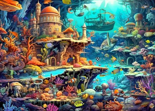 Jigsaw Puzzles 1000 Pieces for Adults jigsaw puzzles for adults 1000 Piece Puzzle Educational Games Home Decoration Puzzle Whimsical Seabed. von HUADADA