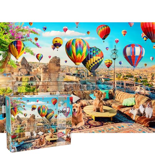 Puzzle 1000 Teile, Erwachsene und Kinder Puzzle 1000 Teile,High Difficulty Familienpuzzlespiel，Dekompressionsspiel，Romantic Balloon Puzzles von HUADADA