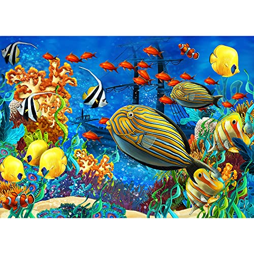 Puzzle 1000 Teile, Puzzles für Erwachsene und Kinder ab 14 Jahren,Familienpuzzlespiel,Geburtstagsgeschenke,Schwierige und interessante Herausforderungen – Colorful Fish von HUADADA